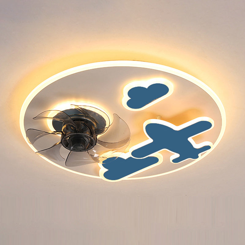 Metalen geometrische plafondventilatorverlichting moderne stijl multi -lights flush mount lampen