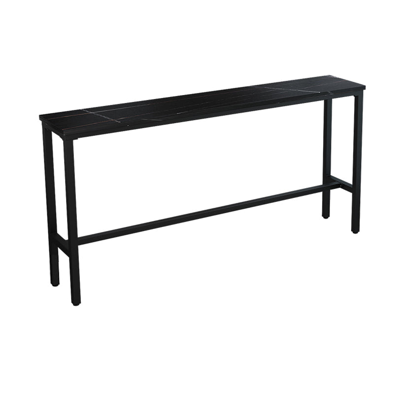 Table à vin de comptoir en marbre avec table rectangle Tableau de chevalet en haut - 41,3 "H