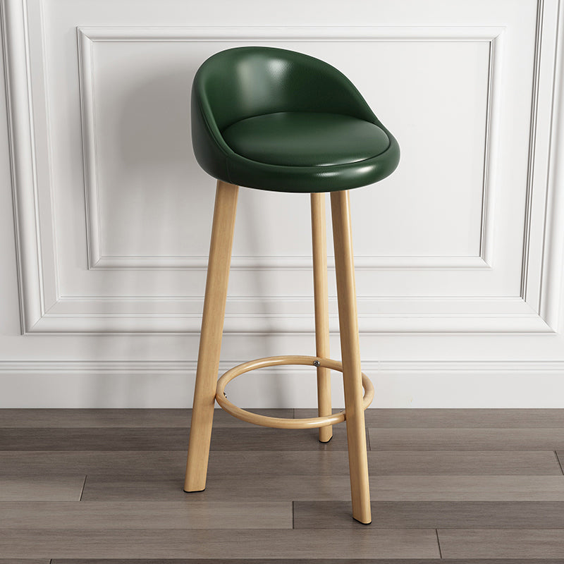 Scandinavian Style Bar-stool with Metal Legs Single Counter Stool for Kitchen Bar