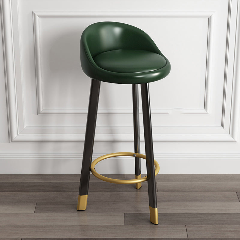 Scandinavian Style Bar-stool with Metal Legs Single Counter Stool for Kitchen Bar