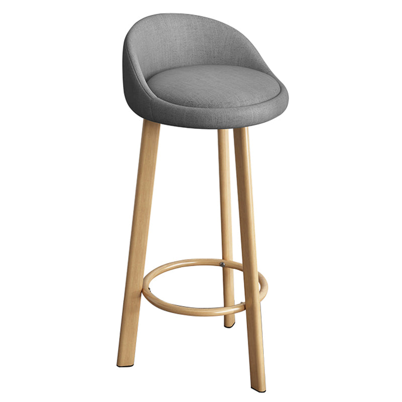 Scandinavian Style Bar-stool with Metal Legs Single Counter Stool for Kitchen Bar