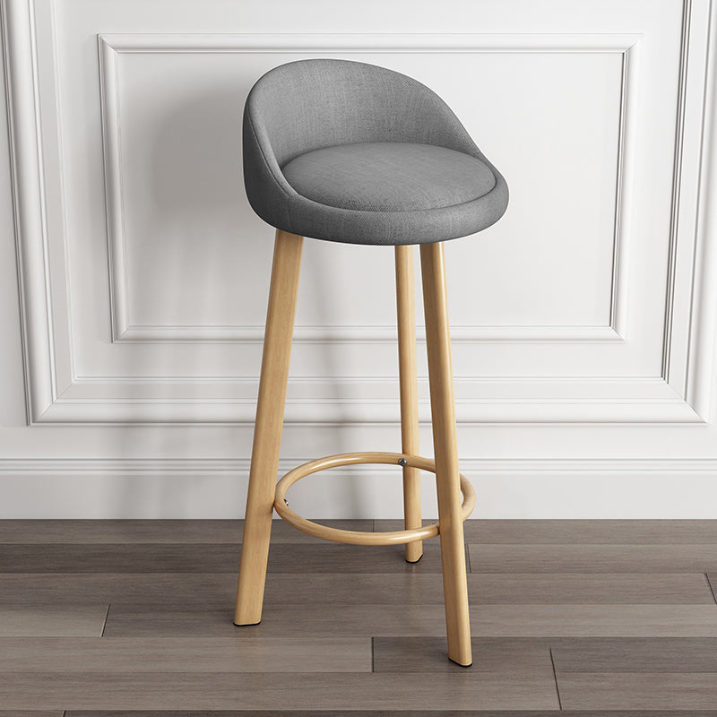 Scandinavian Style Bar-stool with Metal Legs Single Counter Stool for Kitchen Bar