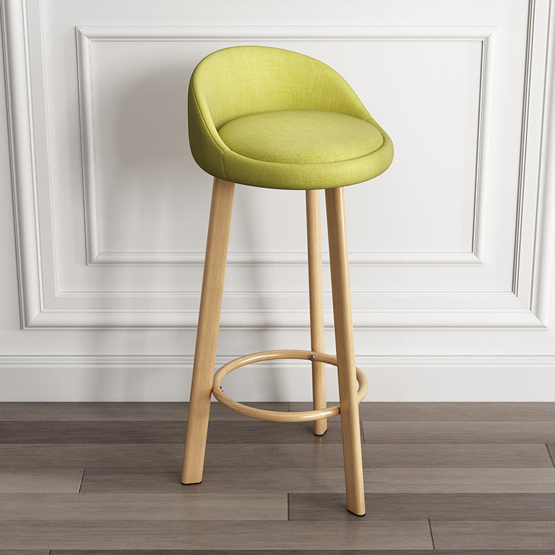 Scandinavian Style Bar-stool with Metal Legs Single Counter Stool for Kitchen Bar