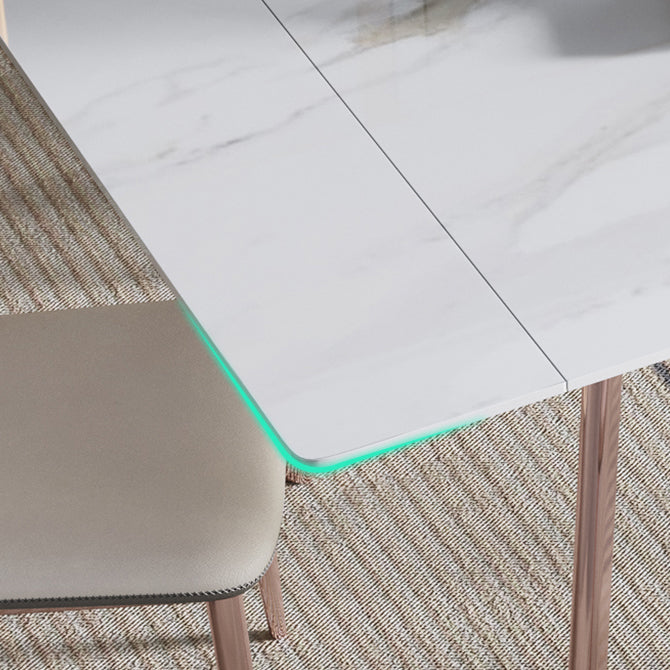 Luxury 1/4/5/7 Pieces Dining Set Sintered Stone Extendable Dining Table with Chairs