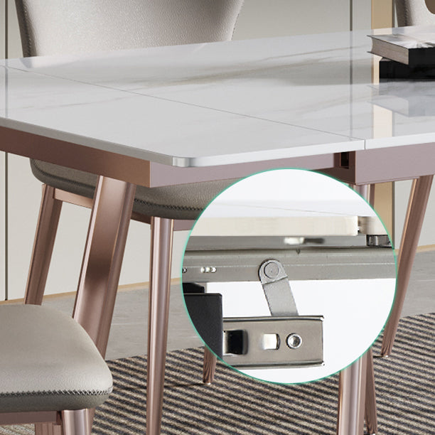 Luxury 1/4/5/7 Pieces Dining Set Sintered Stone Extendable Dining Table with Chairs