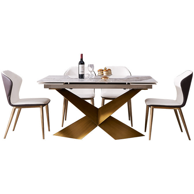 Nordic Glam Style 1/4/5/7 Pieces Dining Sintered Stone Dining Table Set for Kitchen