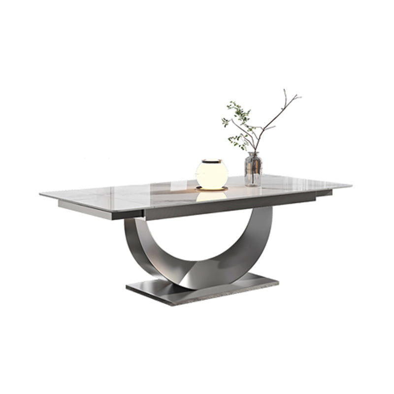 Designer Style 1/4/5/7 Pieces Dining Set Sintered Stone Table with Leather Chairs