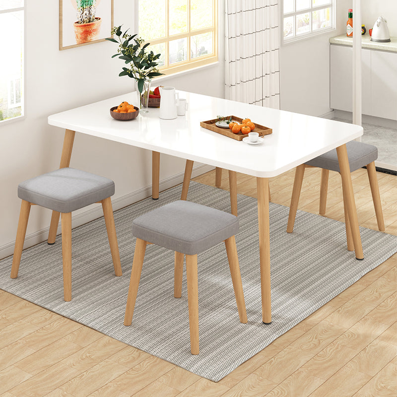 Modern 1/5 Pieces Dining Set Geometry Wood Dining Table for Dining Room