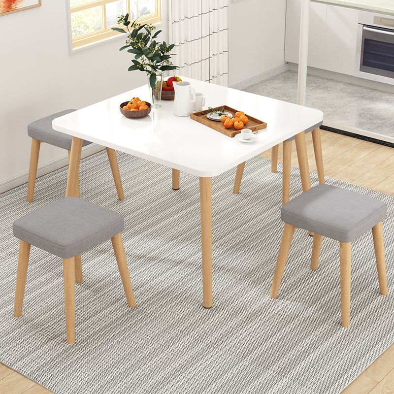 Modern 1/5 Pieces Dining Set Geometry Wood Dining Table for Dining Room