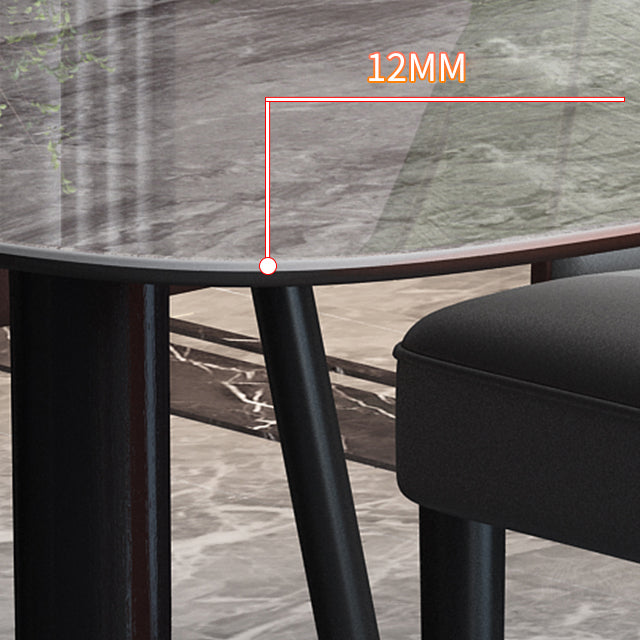 Living Room Furniture Stone 4 Solid Wood Legs Traditional Luxury Dining Table