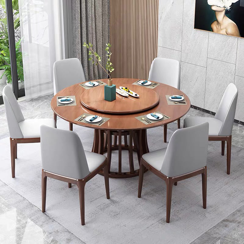 Wood Round Pedestal Dining Table Modern Dining Room Kitchen Home Furniture