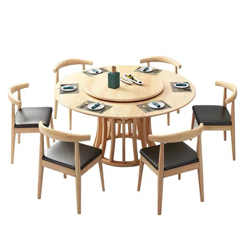 Wood Round Pedestal Dining Table Modern Dining Room Kitchen Home Furniture