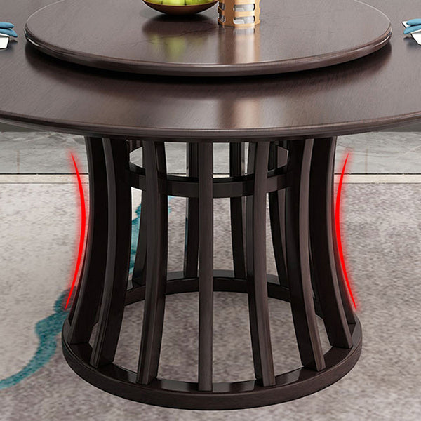 Wood Round Pedestal Dining Table Modern Dining Room Kitchen Home Furniture