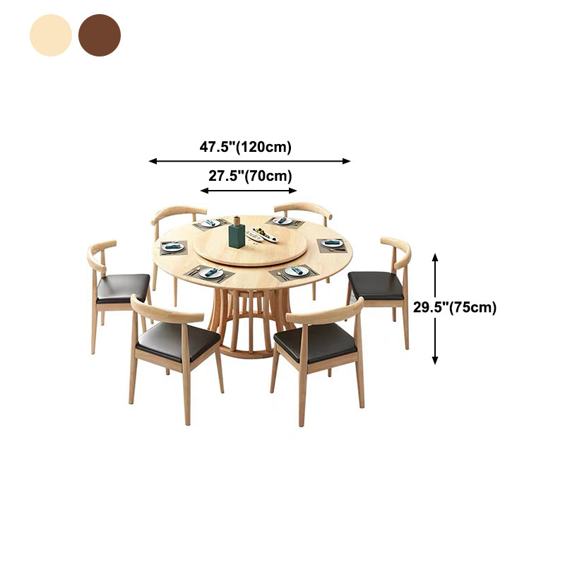 Wood Round Pedestal Dining Table Modern Dining Room Kitchen Home Furniture