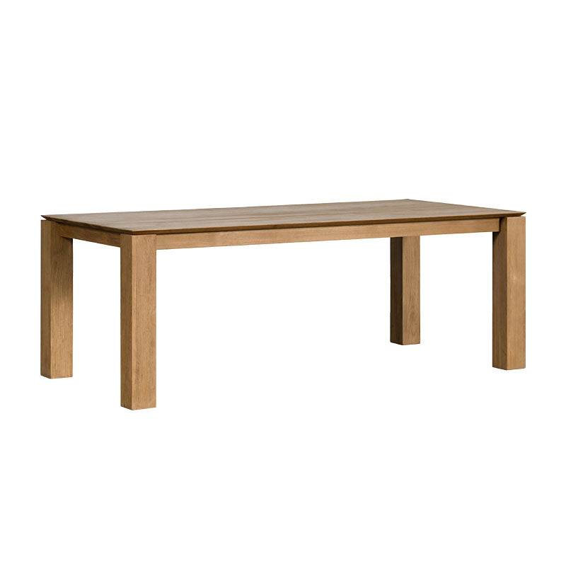 Modern Pine Wood Table for Restaurant Rectangle Dining Table with 4 Legs in Brown