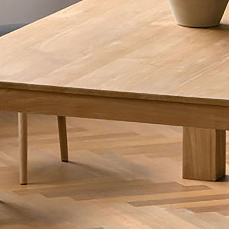 Modern Pine Wood Table for Restaurant Rectangle Dining Table with 4 Legs in Brown
