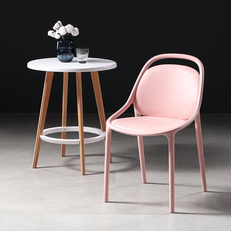 Sillas apilables de estilo moderno, sillas sin brazos con patas de plástico para cocina