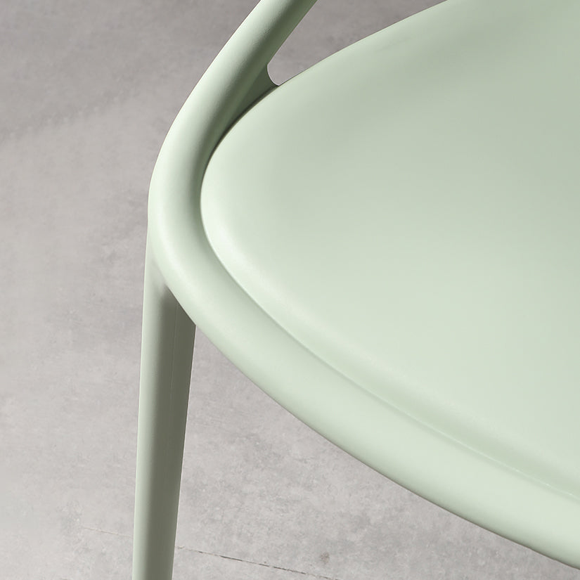 Sillas apilables de estilo moderno, sillas sin brazos con patas de plástico para cocina