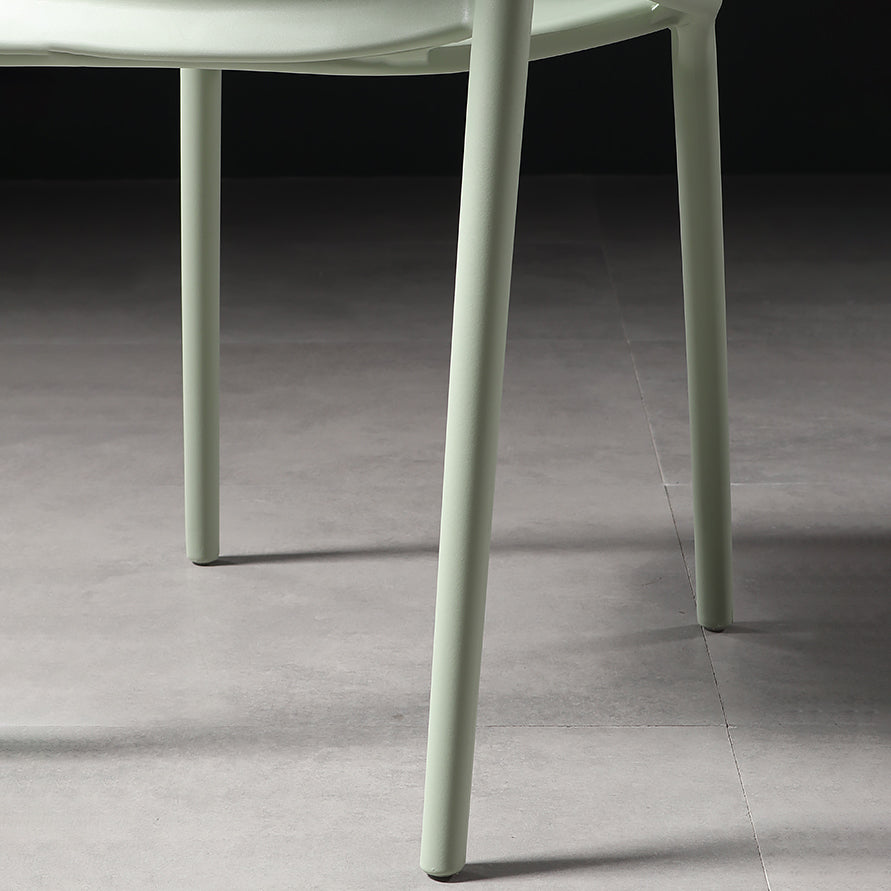 Sillas apilables de estilo moderno, sillas sin brazos con patas de plástico para cocina