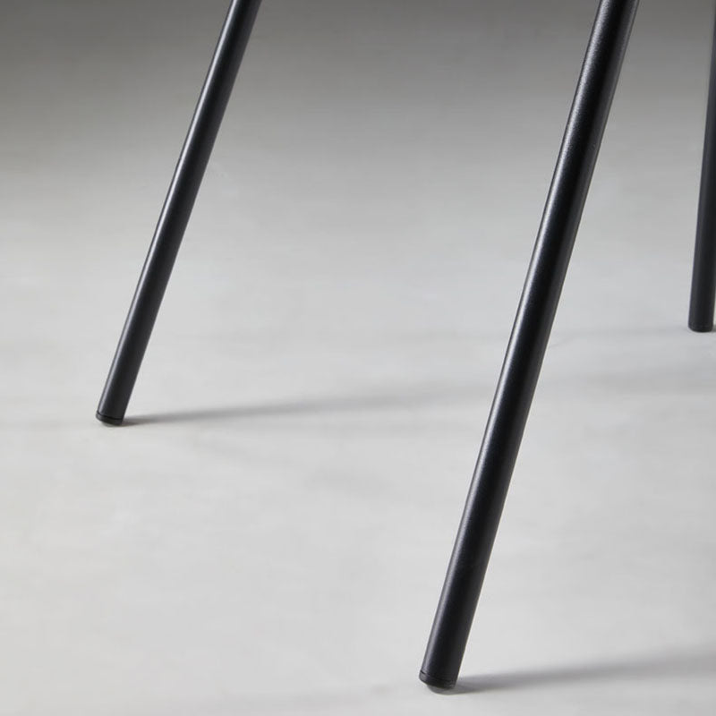 Silla con respaldo sólido sin brazos de diseño industrial para cocina, silla lateral de comedor de cuero