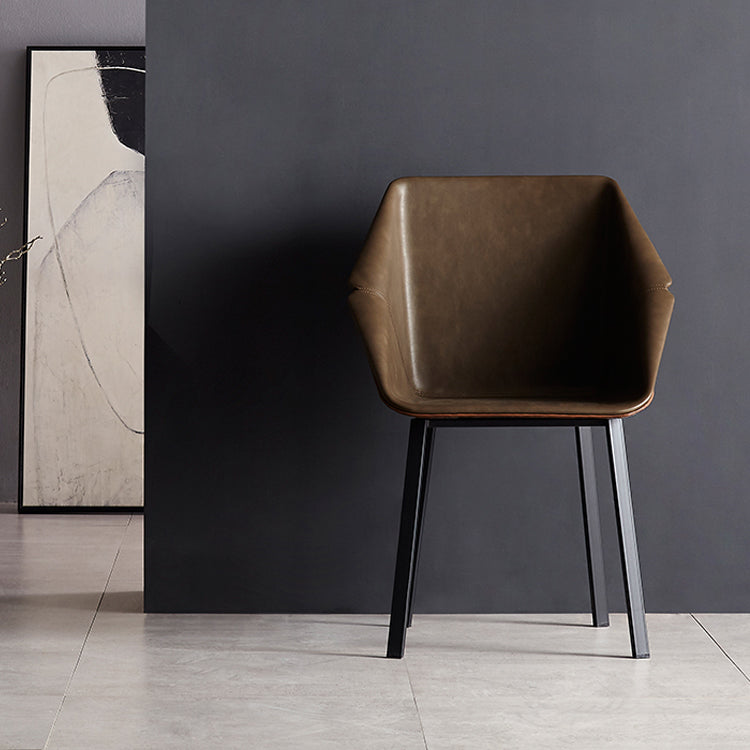 Sillas de estilo moderno sillón de comedor con patas de metal para cocina