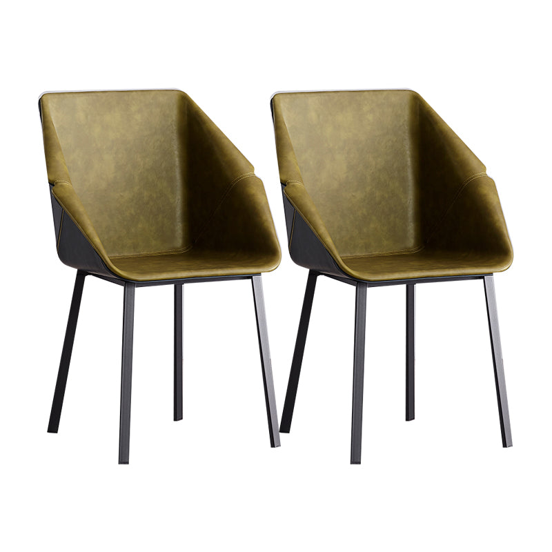 Sillas de estilo moderno sillón de comedor con patas de metal para cocina