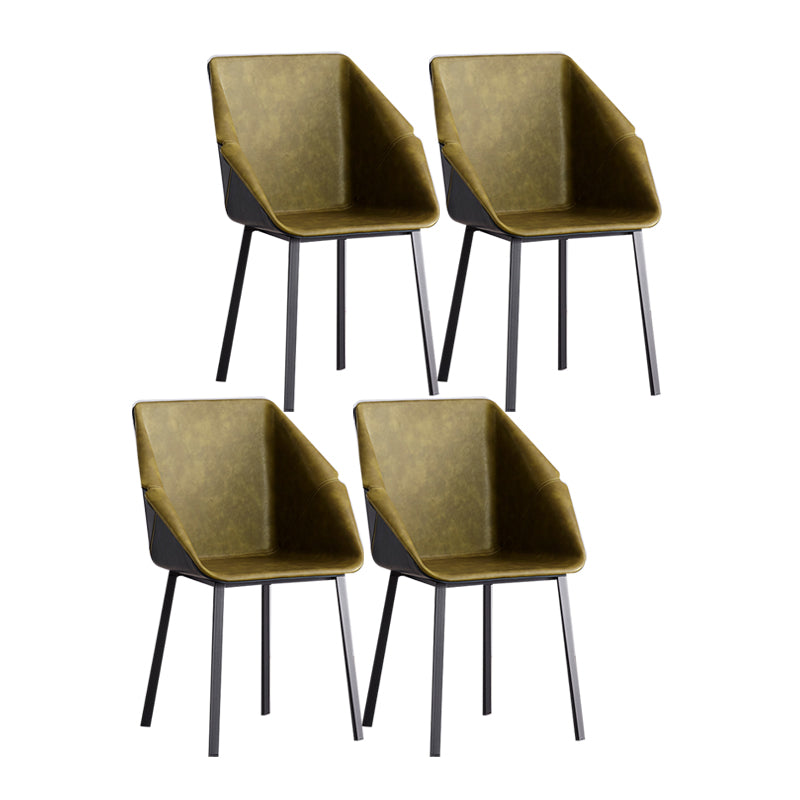 Sillas de estilo moderno sillón de comedor con patas de metal para cocina