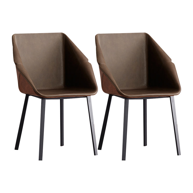 Sillas de estilo moderno sillón de comedor con patas de metal para cocina