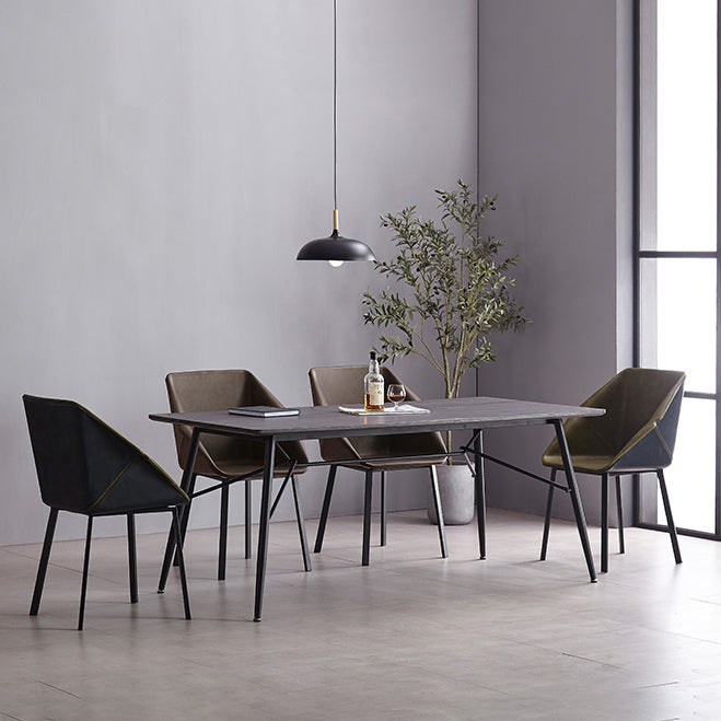 Sillas de estilo moderno sillón de comedor con patas de metal para cocina
