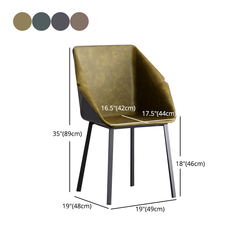 Sillas de estilo moderno sillón de comedor con patas de metal para cocina