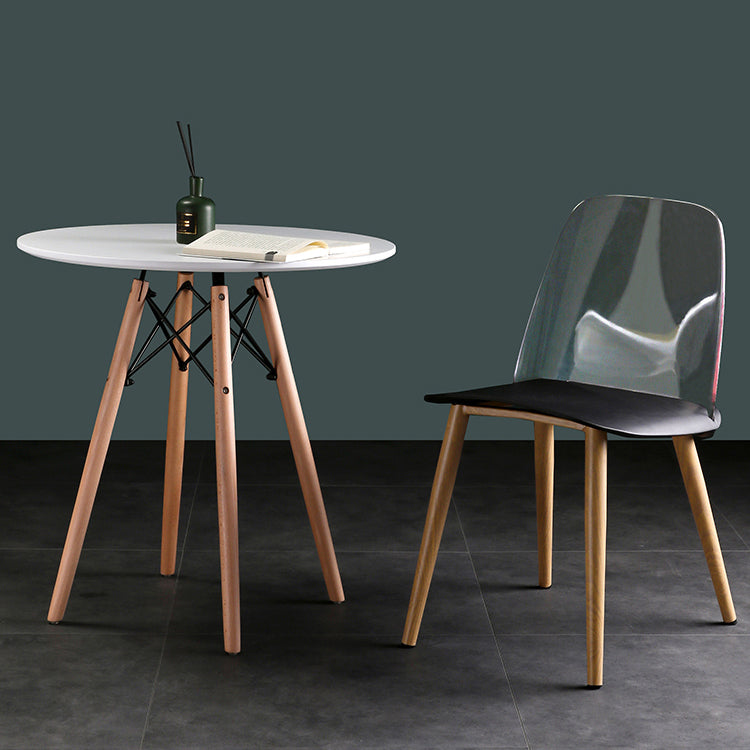 Silla contemporánea sillas de comedor sin brazos con patas de metal para cocina