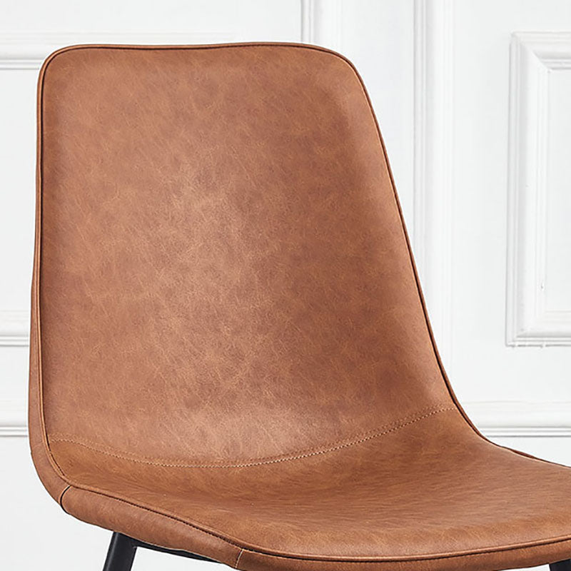 Sillas de estilo moderno, silla sin brazos con patas de metal para cocina