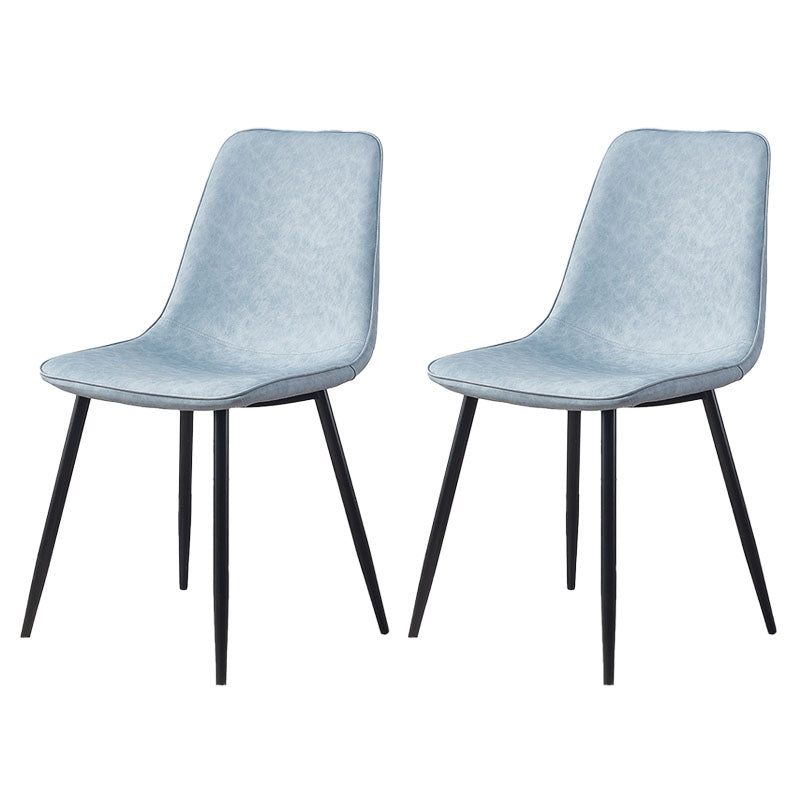 Sillas de estilo moderno, silla sin brazos con patas de metal para cocina