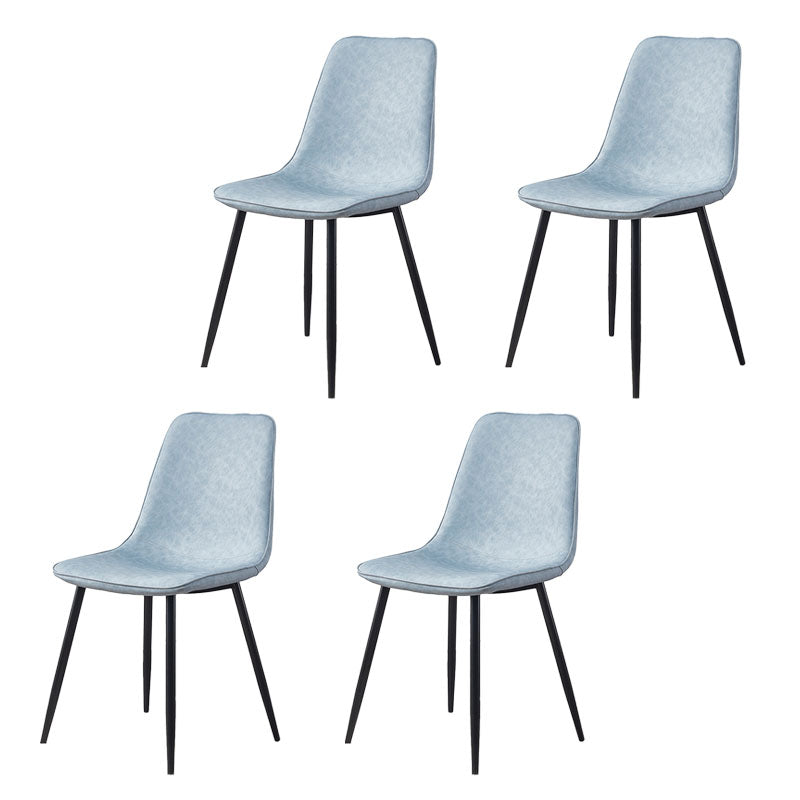 Sillas de estilo moderno, silla sin brazos con patas de metal para cocina