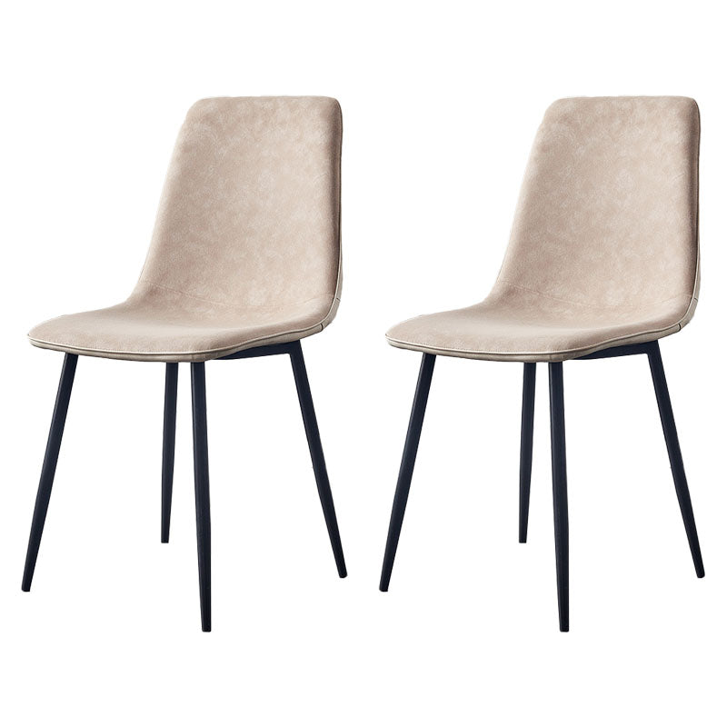 Sillas de estilo moderno, silla sin brazos con patas de metal para cocina