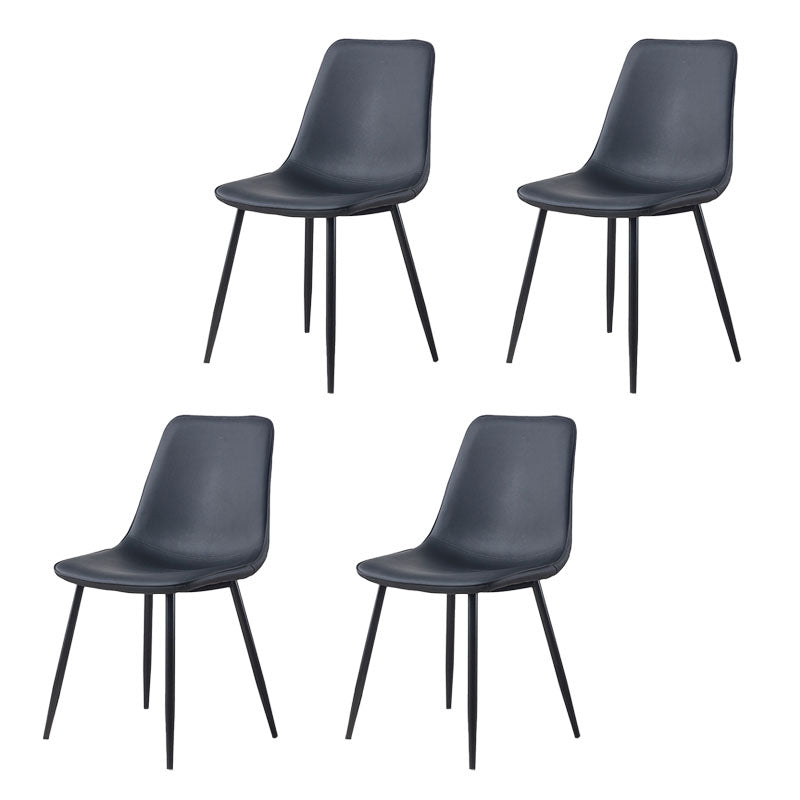 Sillas de estilo moderno, silla sin brazos con patas de metal para cocina