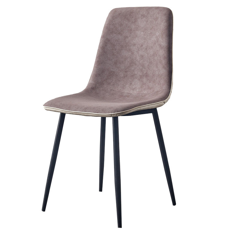 Sillas de estilo moderno, silla sin brazos con patas de metal para cocina