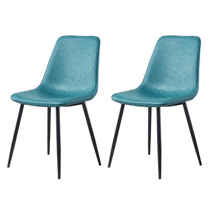 Sillas de estilo moderno, silla sin brazos con patas de metal para cocina