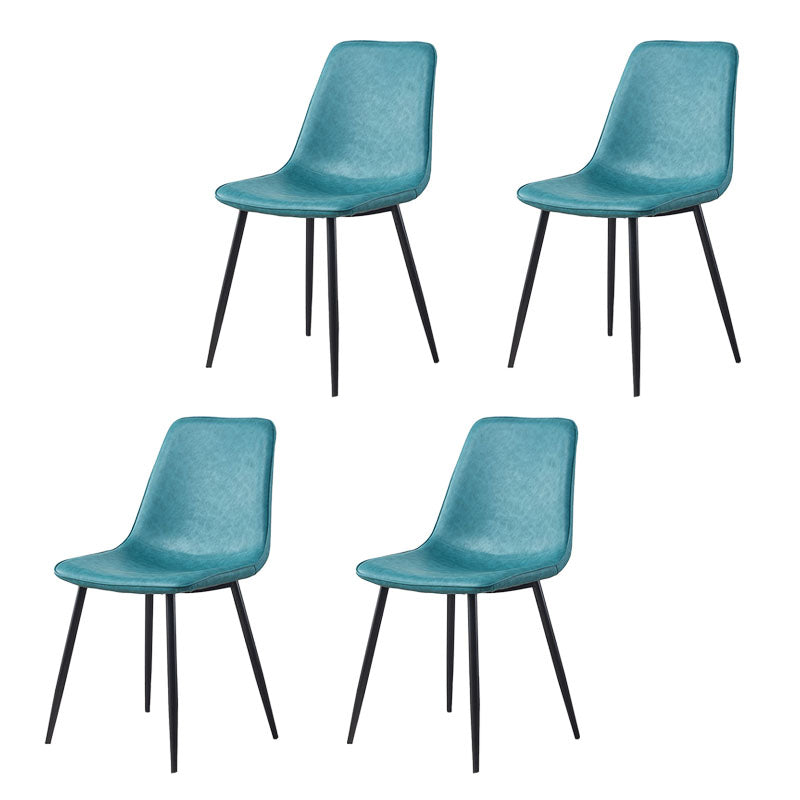 Sillas de estilo moderno, silla sin brazos con patas de metal para cocina