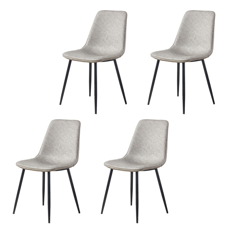 Sillas de estilo moderno, silla sin brazos con patas de metal para cocina