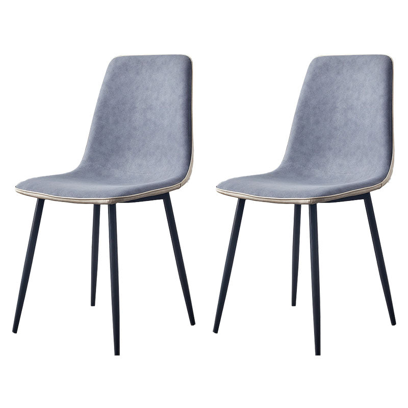 Sillas de estilo moderno, silla sin brazos con patas de metal para cocina