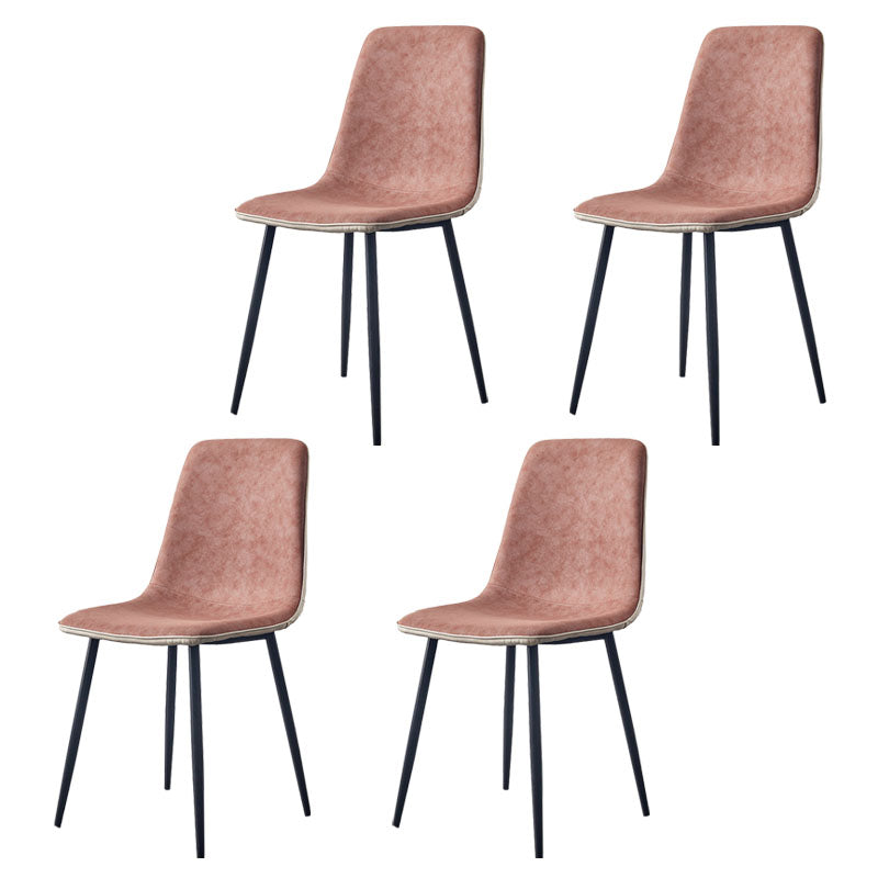 Sillas de estilo moderno, silla sin brazos con patas de metal para cocina