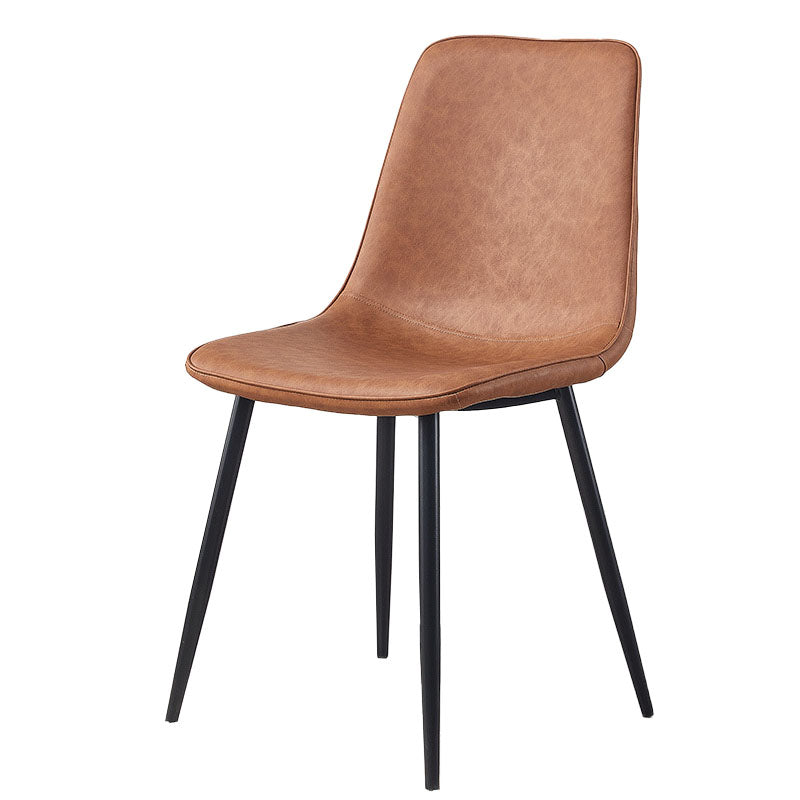 Modern Style Chairs Dining Armless Chair with Metal Legs for Kitchen