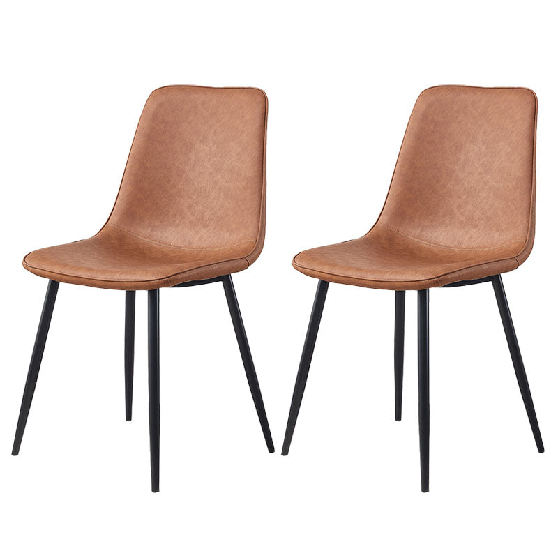 Sillas de estilo moderno, silla sin brazos con patas de metal para cocina