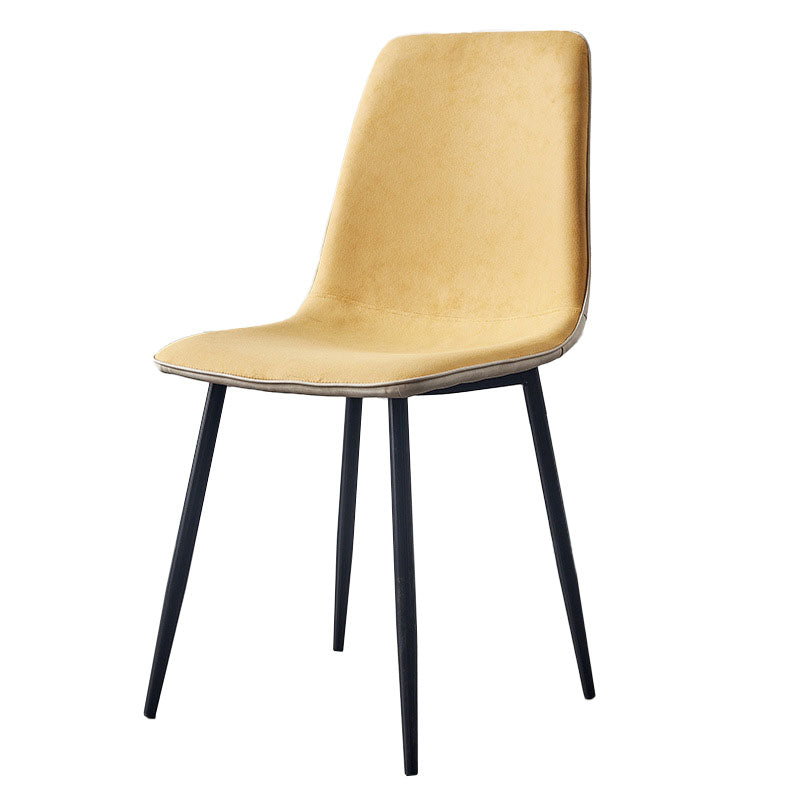 Sillas de estilo moderno, silla sin brazos con patas de metal para cocina