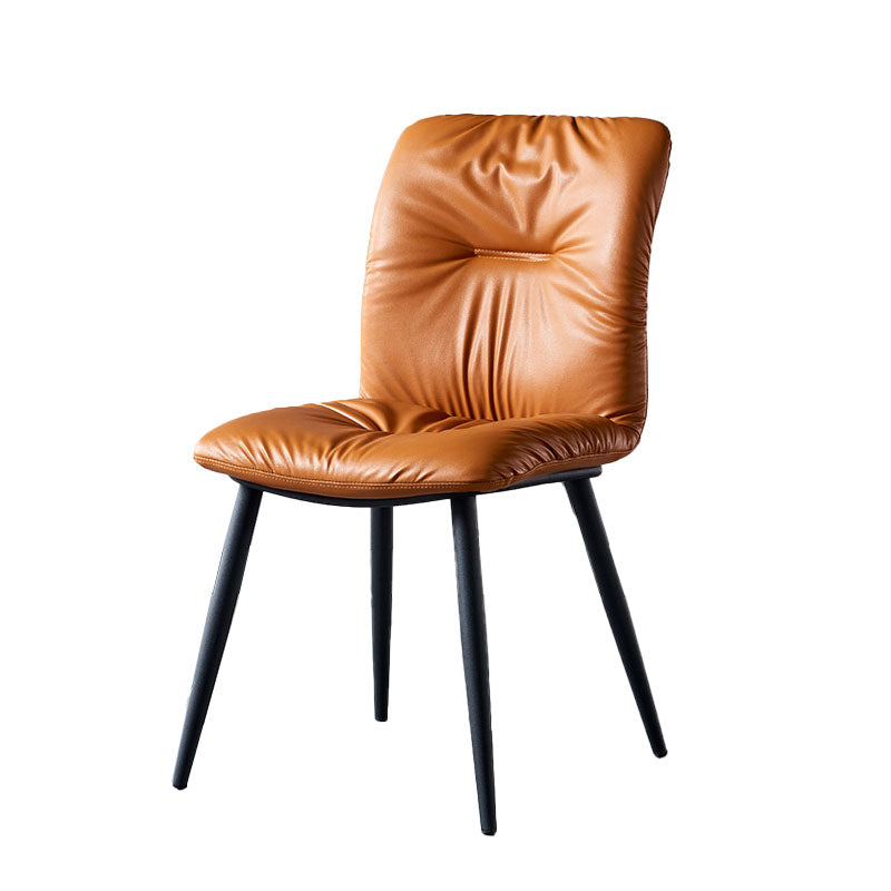 Modern Chair Dining Armless Chair with Metal Legs for Kitchen