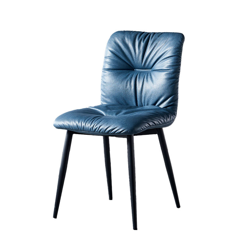 Silla moderna comedor silla sin brazos con patas de metal para cocina