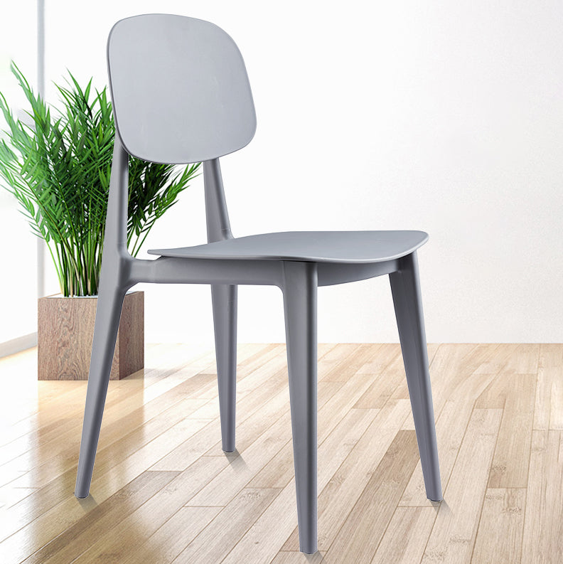 Silla moderna comedor silla sin brazos con patas de plástico para cocina