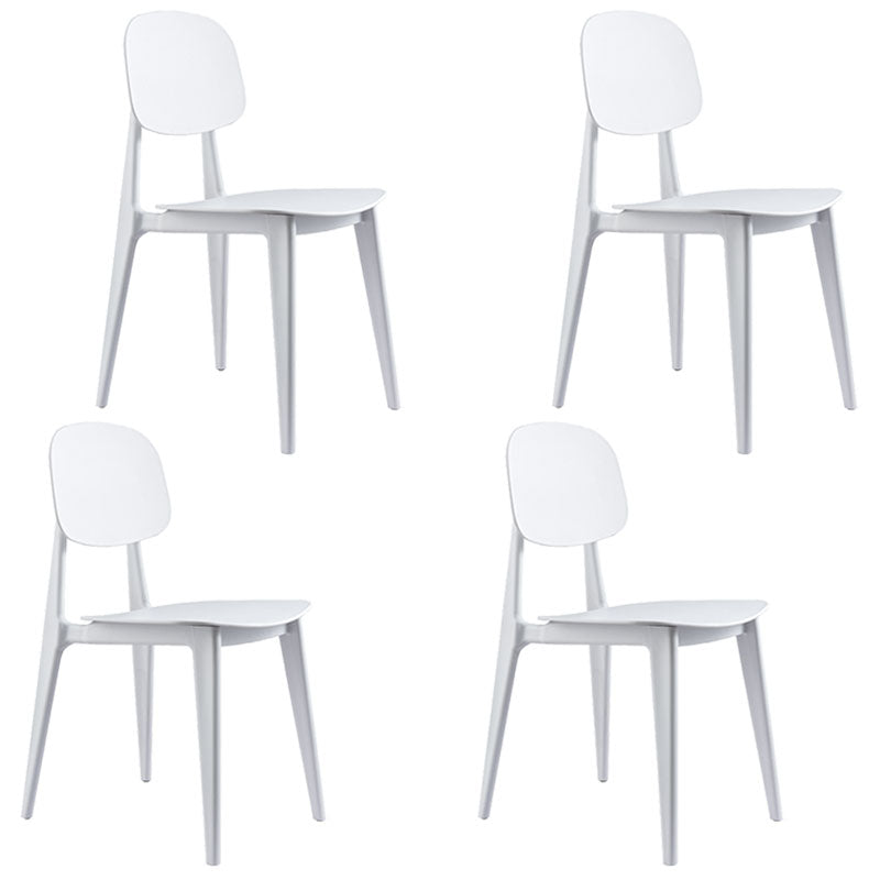 Silla moderna comedor silla sin brazos con patas de plástico para cocina