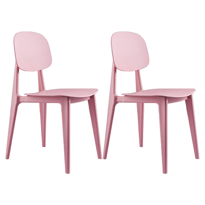 Silla moderna comedor silla sin brazos con patas de plástico para cocina